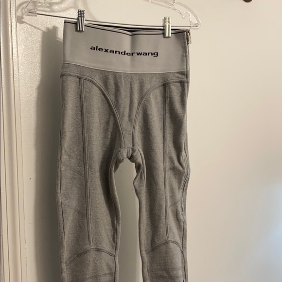 Alexander Wang Logo Elastic Leggings Gray size M - Picture 9 of 15